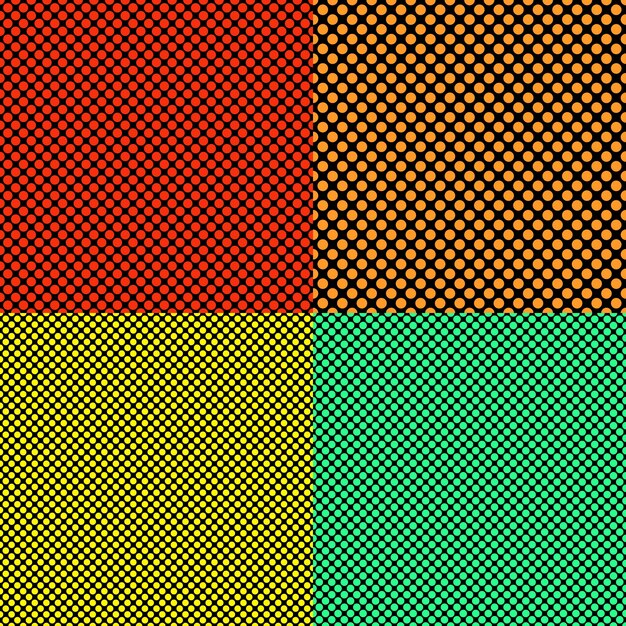 Modello di sfondo senza soluzione di pattern semplice semplice - grafica da cerchi colorati