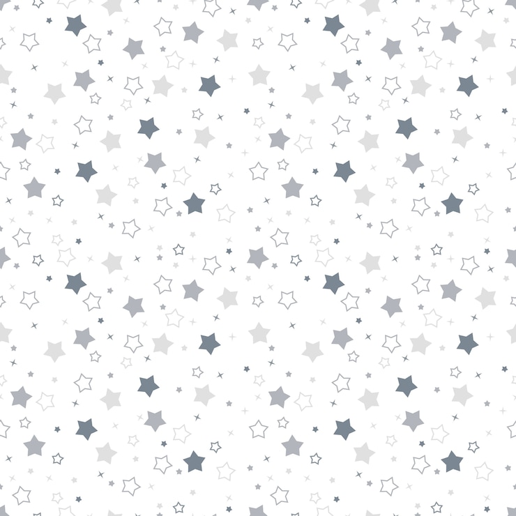 Vettore gratuito modello di stelle d'argento design piatto