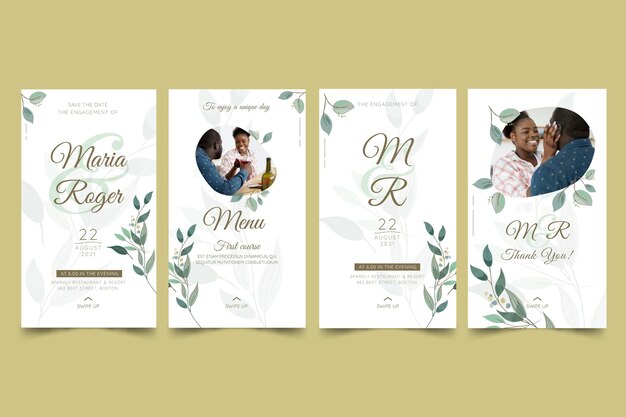 Modello di storie di instagram di anniversario di matrimonio