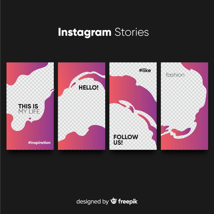 Vettore gratuito modello di storie di instagram