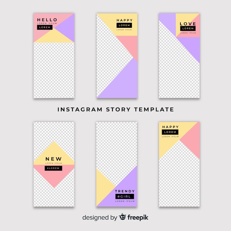 Vettore gratuito modello di storie di instagram