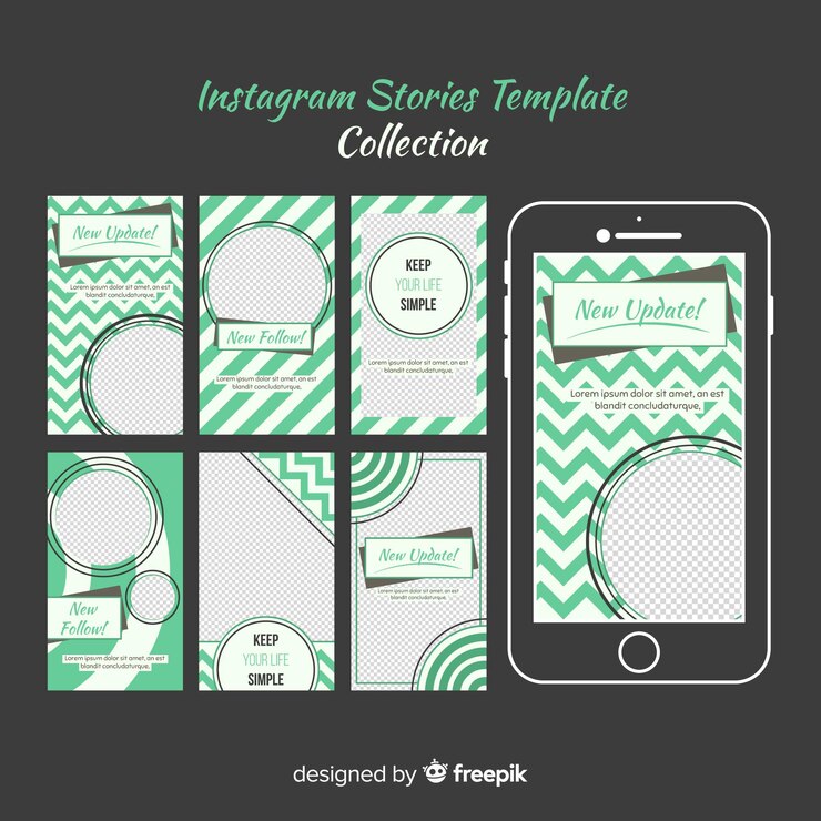 Vettore gratuito modello di storie di instagram
