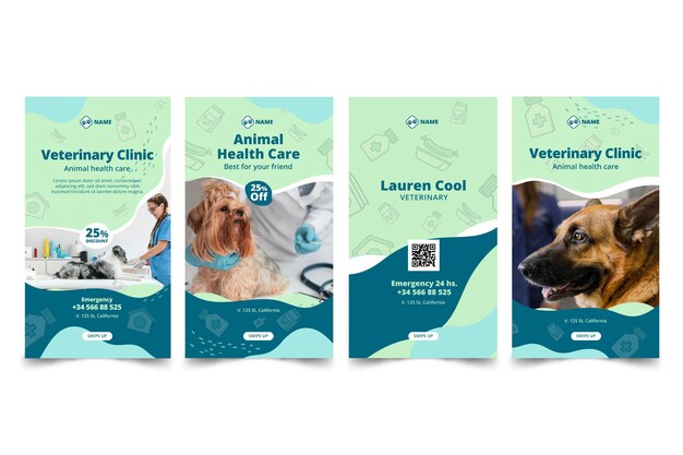 Modello di storie instagram veterinarie