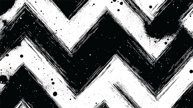 Vettore gratuito modello di strecatura a inchiostro a zigzag
