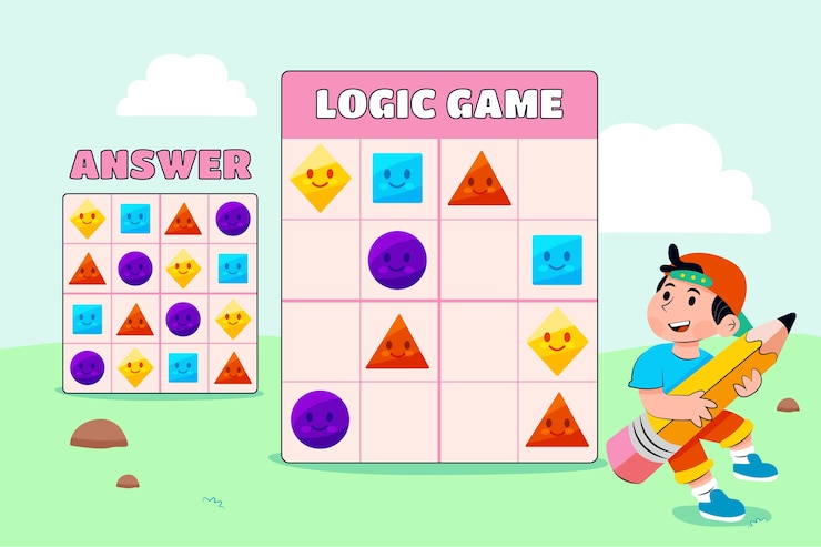 Vettore gratuito modello di sudoku dal design piatto disegnato a mano