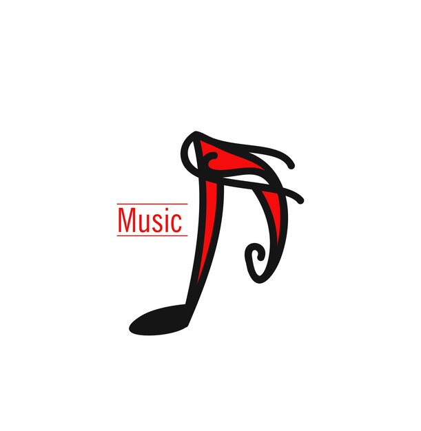 Modello di vettore di logo di musica.