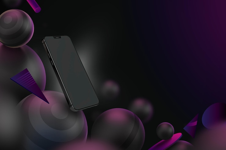 Vettore gratuito modello di visualizzazione con smartphone