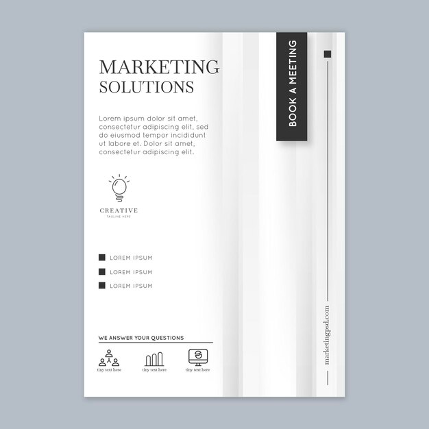Modello di volantino aziendale di marketing