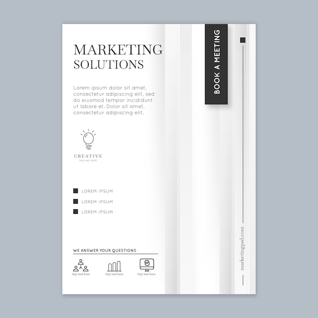 Modello di volantino aziendale di marketing