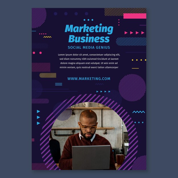 Modello di volantino aziendale di marketing