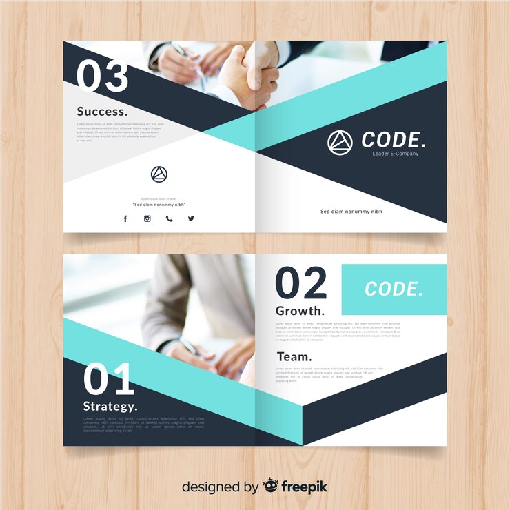 Vettore gratuito modello di volantino di business moderno con design piatto