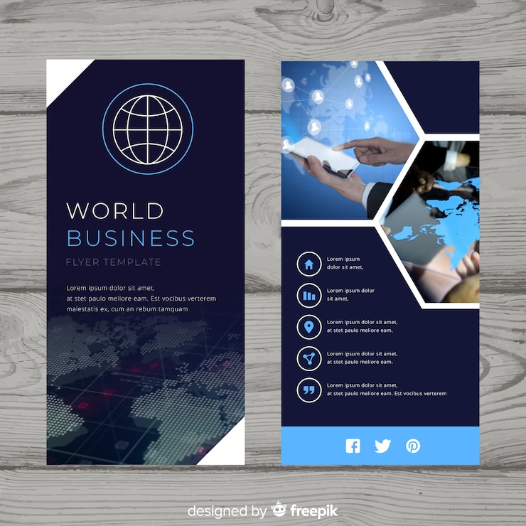 Vettore gratuito modello di volantino di business moderno