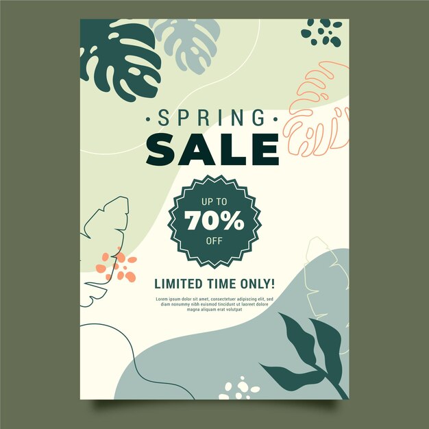 Modello di volantino di vendita di primavera