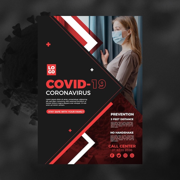 Modello di volantino informativo sul coronavirus