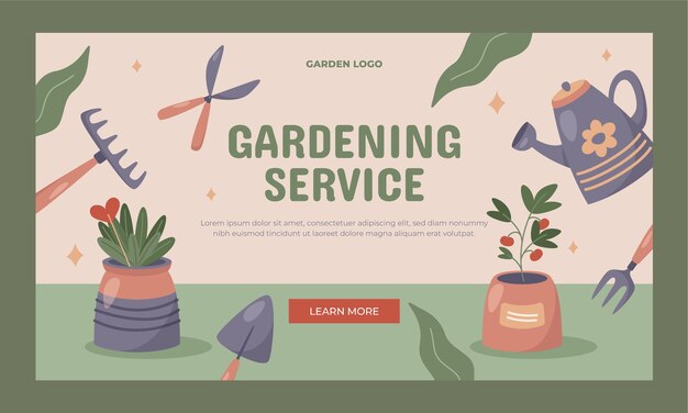 Modello di webinar di giardinaggio e coltivazione