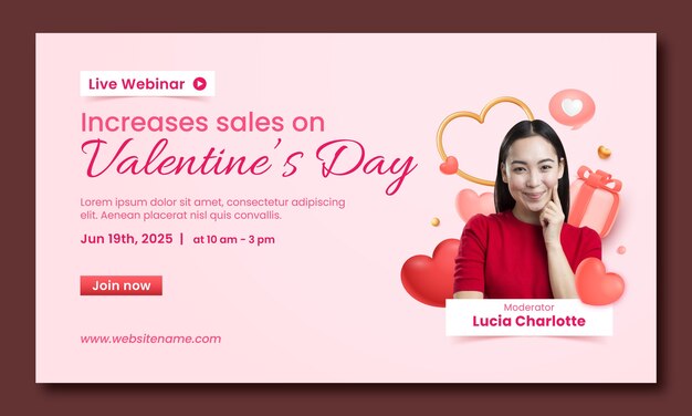 Modello di webinar per la celebrazione di San Valentino