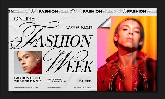 Modello di webinar per la settimana della moda