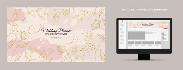 Modello di wedding planner disegnato a mano