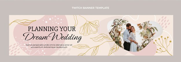 Modello di wedding planner disegnato a mano