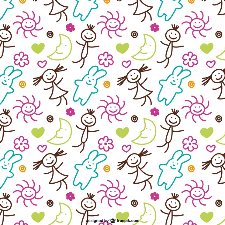 Vettore gratuito modello doodles vettore
