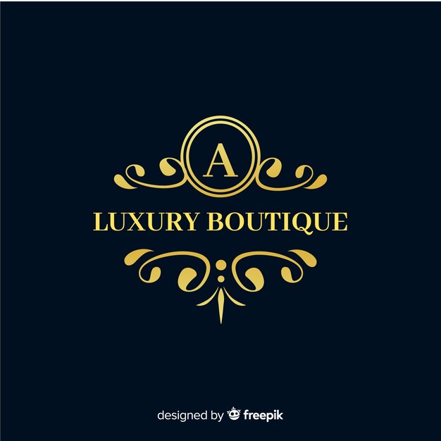 Modello dorato elegante logo