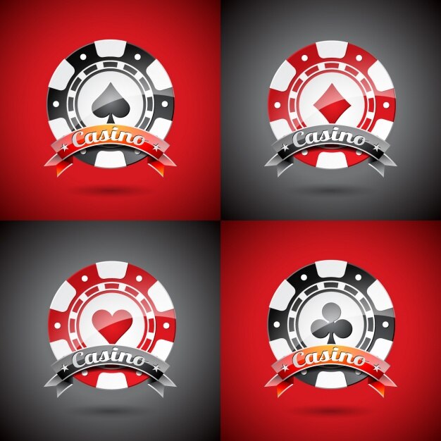 Vettore gratuito modello loghi casinò