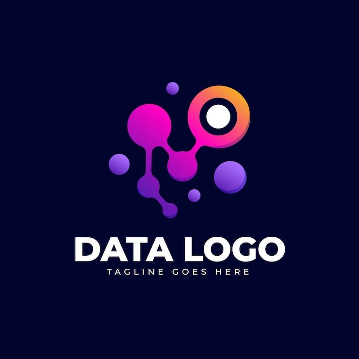 Vettore gratuito modello logo dati creativi
