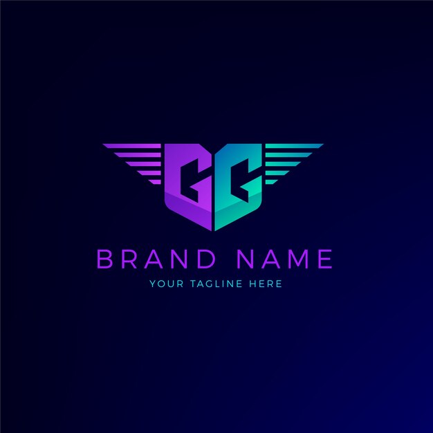 Modello logo gg sfumato