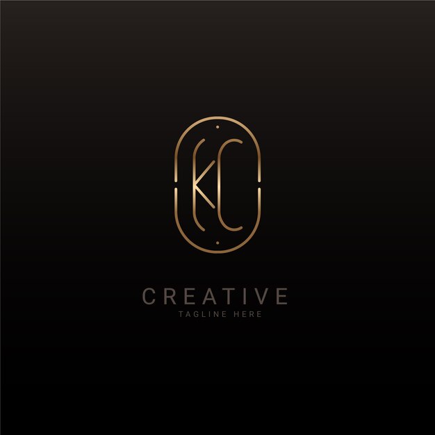 Modello logo gradiente ck o kc