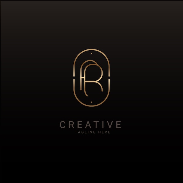 Modello logo gradiente rr
