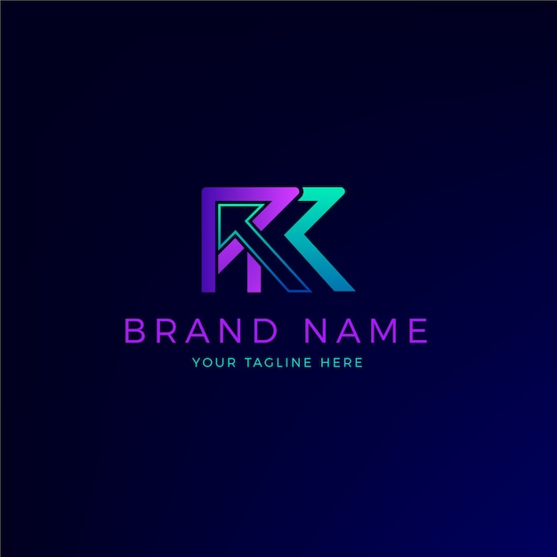 Modello logo gradiente rr