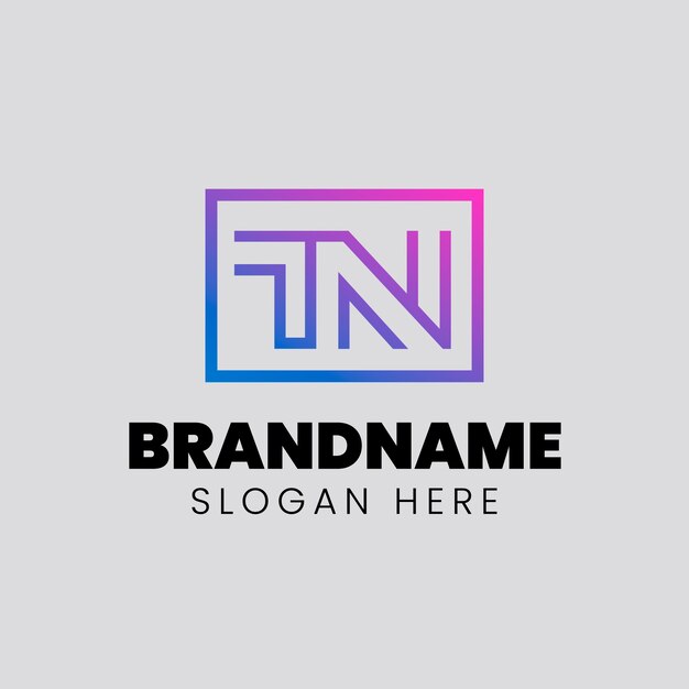Modello logo gradiente tn o nt