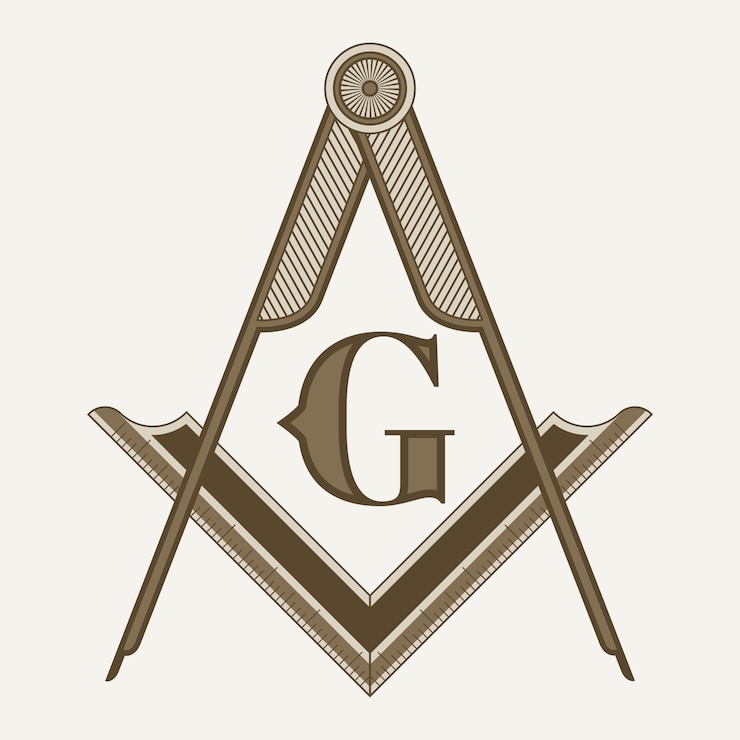 Vettore gratuito modello logo muratore design piatto disegnato a mano