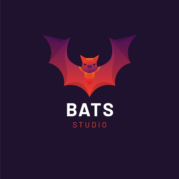Modello logo pipistrello branding
