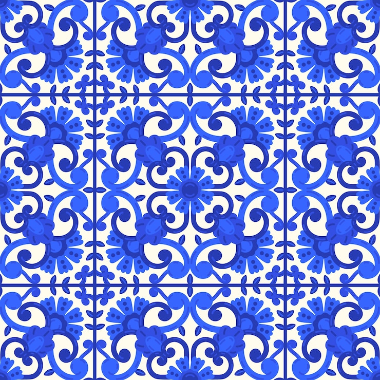 Vettore gratuito modello messicano talavera dal design piatto