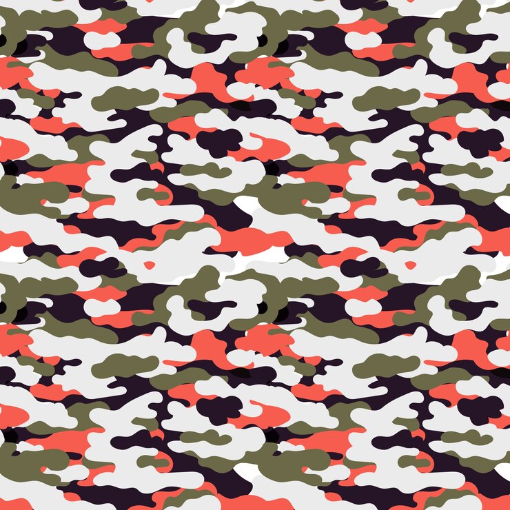 Vettore gratuito modello mimetico digitale design piatto disegnato a mano