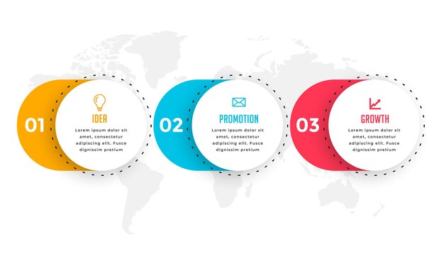 Modello moderno di grafico infografico per presentazioni aziendali