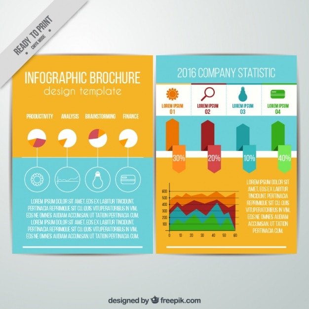 Vettore gratuito modello moderno opuscolo infografica