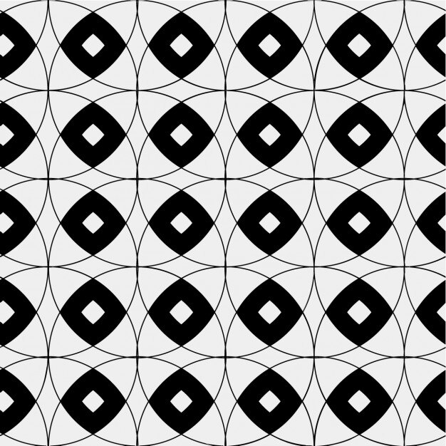 Vettore gratuito modello monocromatico fatta con cerchi