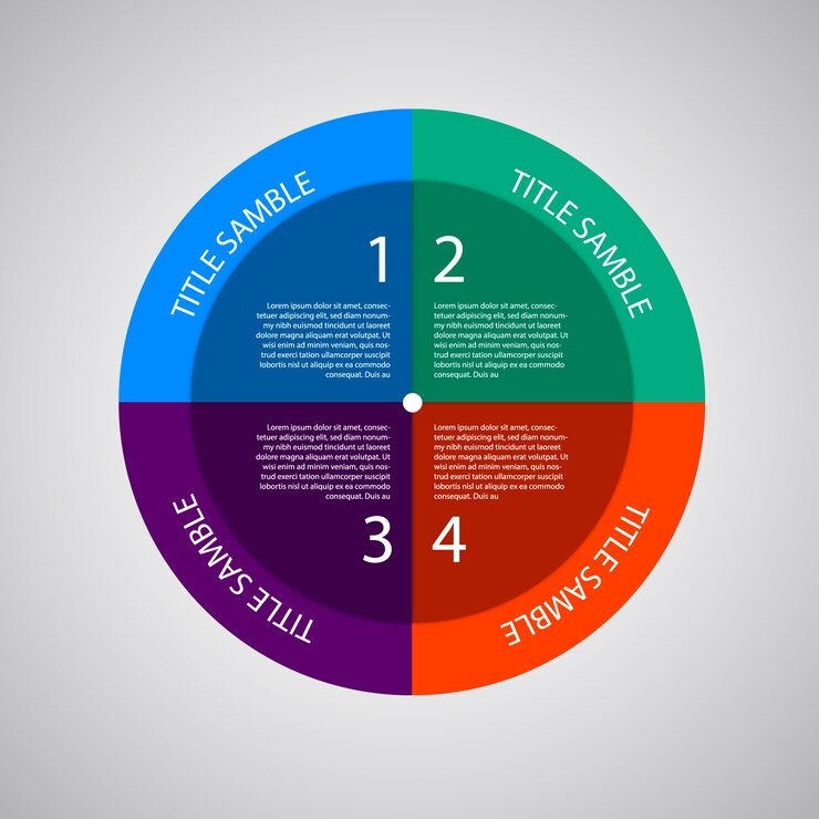 Modello multicolore di infographic con opzioni