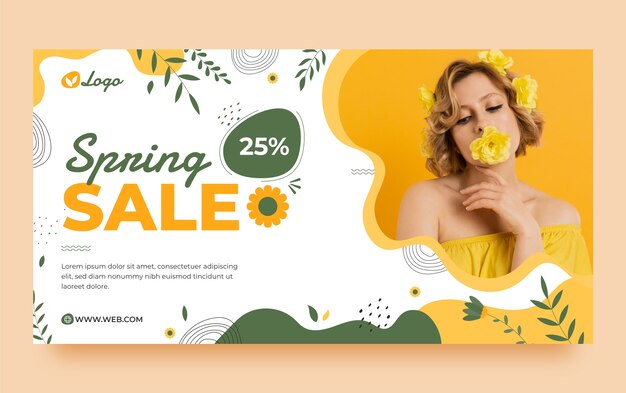 Modello promozionale dei social media per la celebrazione della primavera