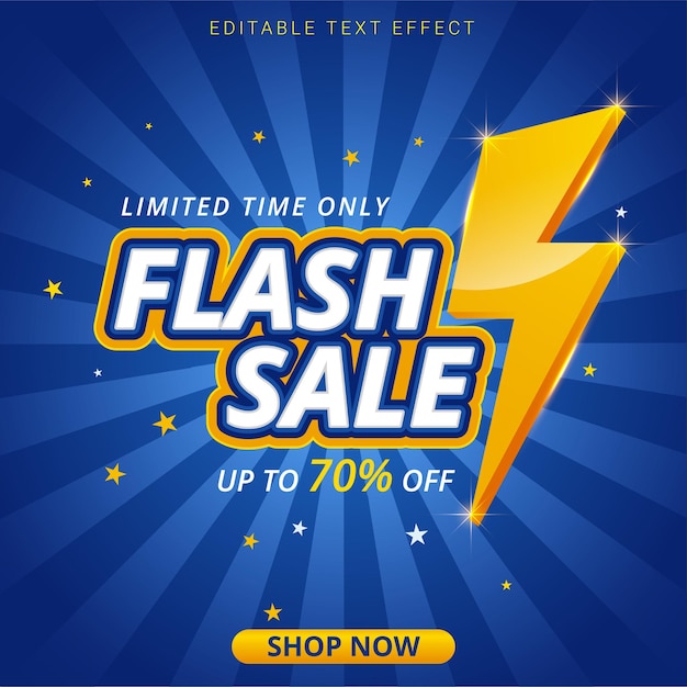 Modello promozionale di banner moderno di vendita flash