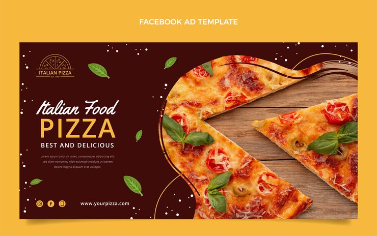 Vettore gratuito modello promozionale per social media cibo piatto