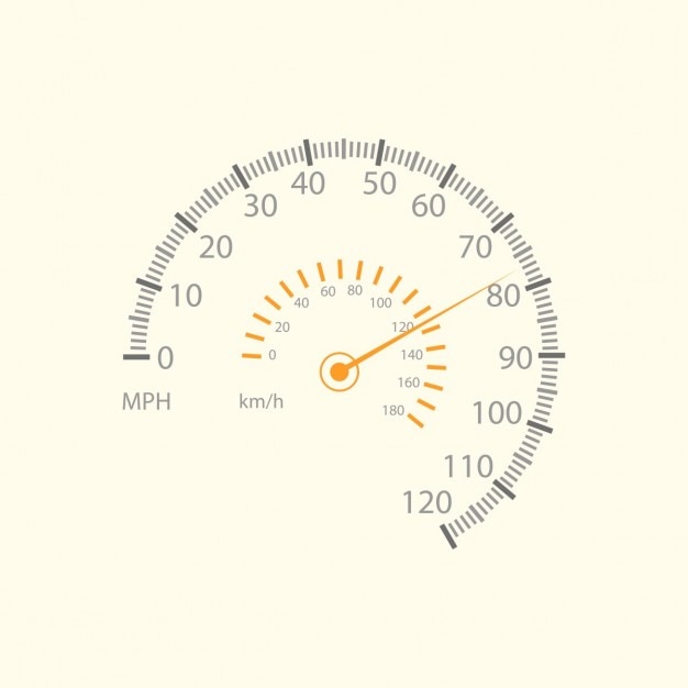 modello quadrante circolare con incrementi e l&#39;ago arancione