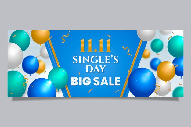 Modello realistico di copertina per i social media del giorno del single