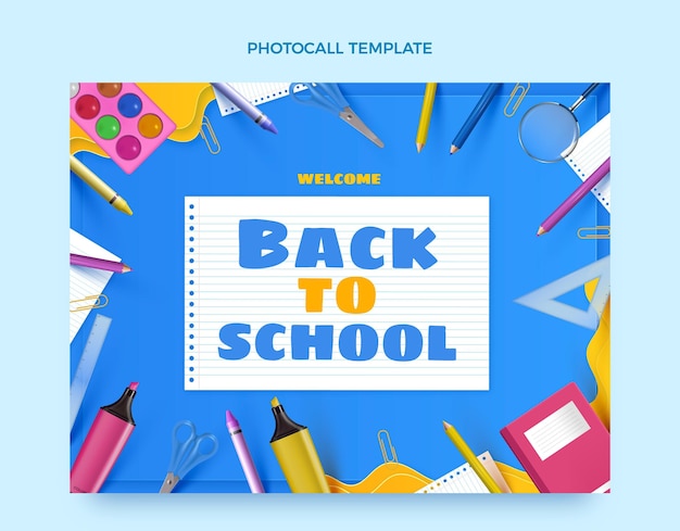 Modello realistico per il ritorno a scuola di photocall