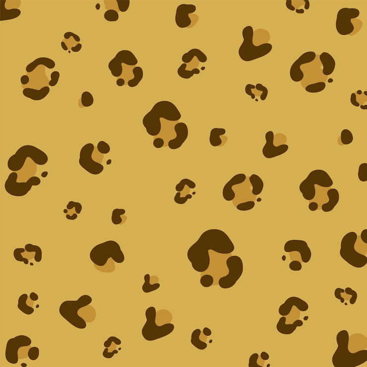 Vettore gratuito modello senza cuciture a stampa di leopardo
