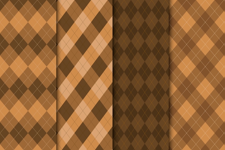 Vettore gratuito modello senza cuciture argyle minimalista