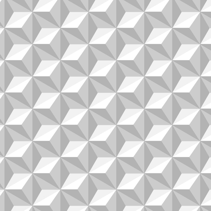 Vettore gratuito modello senza cuciture bianco e grigio con sfondo di esagoni
