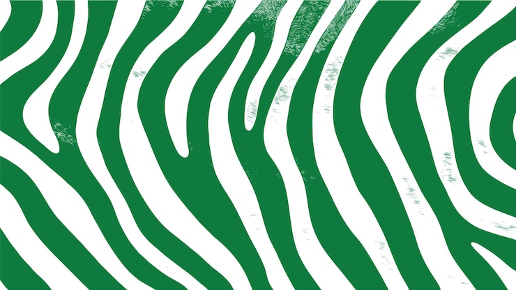 Vettore gratuito modello senza cuciture di zebra verde